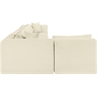 Meridian Furniture 7-Piece Cream Corduroy Performance Fabric Modular Sectional
