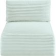 Meridian Furniture Shaggy Mint Corduroy Performance Fabric Armless Chair