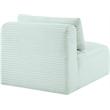 Meridian Furniture Shaggy Mint Corduroy Performance Fabric Armless Chair