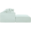 Meridian Furniture 5-Piece Mint Corduroy Performance Fabric Modular Sectional