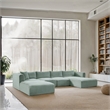 Meridian Furniture 5-Piece Mint Corduroy Performance Fabric Modular Sectional