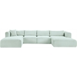 Meridian Furniture 5-Piece Mint Corduroy Performance Fabric Modular Sectional