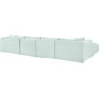 Meridian Furniture 5-Piece Mint Corduroy Performance Fabric Modular Sectional