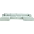 Meridian Furniture 5-Piece Mint Corduroy Performance Fabric Modular Sectional