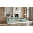 Meridian Furniture 5-Piece Mint Corduroy Performance Fabric Modular Sectional