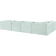 Meridian Furniture 5-Piece Mint Corduroy Performance Fabric Modular Sectional
