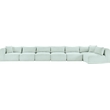 Meridian Furniture 7-Piece Mint Corduroy Performance Fabric Modular Sectional