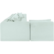 Meridian Furniture 7-Piece Mint Corduroy Performance Fabric Modular Sectional