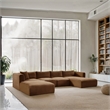 Meridian Furniture 5-Piece Saddle Corduroy Performance Fabric Modular Sectional