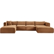 Meridian Furniture 5-Piece Saddle Corduroy Performance Fabric Modular Sectional