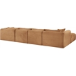 Meridian Furniture 5-Piece Saddle Corduroy Performance Fabric Modular Sectional