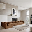 Meridian Furniture 6-Piece Saddle Corduroy Performance Fabric Modular Sectional