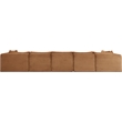 Meridian Furniture 6-Piece Saddle Corduroy Performance Fabric Modular Sectional