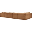 Meridian Furniture 6-Piece Saddle Corduroy Performance Fabric Modular Sectional