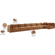 Meridian Furniture 7-Piece Saddle Corduroy Performance Fabric Modular Sectional