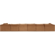 Meridian Furniture 7-Piece Saddle Corduroy Performance Fabric Modular Sectional