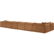 Meridian Furniture 7-Piece Saddle Corduroy Performance Fabric Modular Sectional
