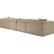 Meridian Furniture 5-Piece Taupe Corduroy Performance Fabric Modular Sectional