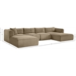 Meridian Furniture 5-Piece Taupe Corduroy Performance Fabric Modular Sectional