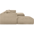 Meridian Furniture 5-Piece Taupe Corduroy Performance Fabric Modular Sectional