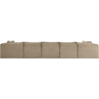 Meridian Furniture 6-Piece Taupe Corduroy Performance Fabric Modular Sectional