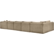 Meridian Furniture 6-Piece Taupe Corduroy Performance Fabric Modular Sectional