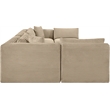 Meridian Furniture 7-Piece Taupe Corduroy Performance Fabric Modular Sectional