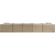 Meridian Furniture 7-Piece Taupe Corduroy Performance Fabric Modular Sectional