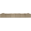 Meridian Furniture 7-Piece Taupe Corduroy Performance Fabric Modular Sectional