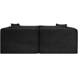 Meridian Furniture 2-Piece Black Corduroy Performance Fabric Modular Sofa