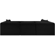 Meridian Furniture 4-Piece Black Corduroy Performance Fabric Modular Sectional