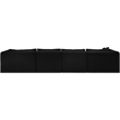 Meridian Furniture 5-Piece Black Corduroy Performance Fabric Modular Sectional