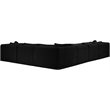 Meridian Furniture 6-Piece Black Corduroy Performance Fabric Modular Sectional