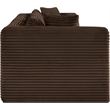 Meridian Furniture 3-Piece Brown Corduroy Performance Fabric Modular Sofa