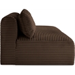 Meridian Furniture 2-Piece Brown Corduroy Performance Fabric Modular Sofa