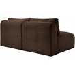 Meridian Furniture 2-Piece Brown Corduroy Performance Fabric Modular Sofa