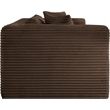 Meridian Furniture 2-Piece Brown Corduroy Performance Fabric Modular Sofa