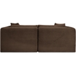 Meridian Furniture 2-Piece Brown Corduroy Performance Fabric Modular Sofa