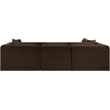 Meridian Furniture 4-Piece Brown Corduroy Performance Fabric Modular Sectional