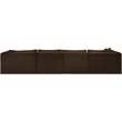 Meridian Furniture 5-Piece Brown Corduroy Performance Fabric Modular Sectional