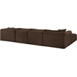 Meridian Furniture 5-Piece Brown Corduroy Performance Fabric Modular Sectional