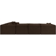 Meridian Furniture 6-Piece Brown Corduroy Performance Fabric Modular Sectional