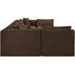 Meridian Furniture 7-Piece Brown Corduroy Performance Fabric Modular Sectional
