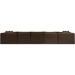 Meridian Furniture 7-Piece Brown Corduroy Performance Fabric Modular Sectional