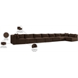 Meridian Furniture 8-Piece Brown Corduroy Performance Fabric Modular Sectional