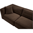 Meridian Furniture 8-Piece Brown Corduroy Performance Fabric Modular Sectional