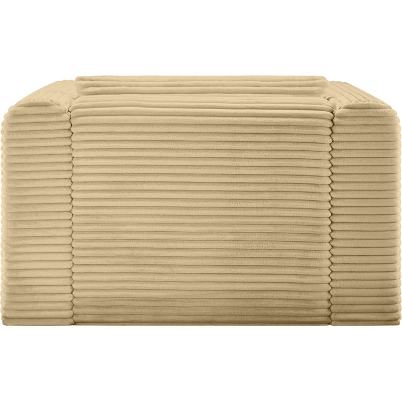 Meridian Furniture Shaggy Camel Corduroy Performance Fabric Arm Chair