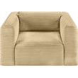 Meridian Furniture Shaggy Camel Corduroy Performance Fabric Arm Chair