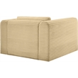 Meridian Furniture Shaggy Camel Corduroy Performance Fabric Arm Chair