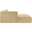 Meridian Furniture Shaggy Camel Corduroy Performance Fabric Chaise